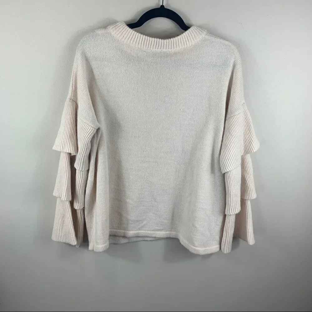 Lumiere light pink blush sweater layered sleeve M Al